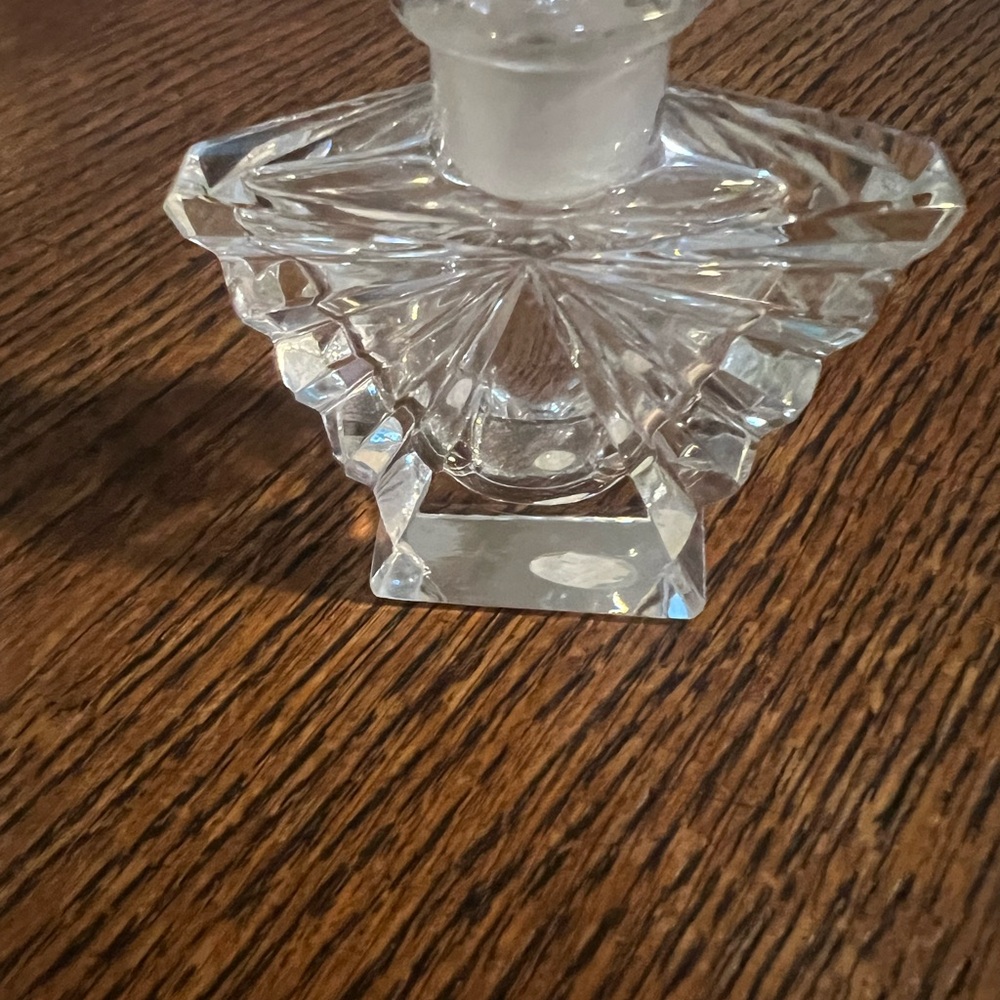 Antique Clear Glass Perfume Bottle - Picture 3 of 7